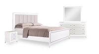 Halo 6-Piece King Bedroom Package - White 