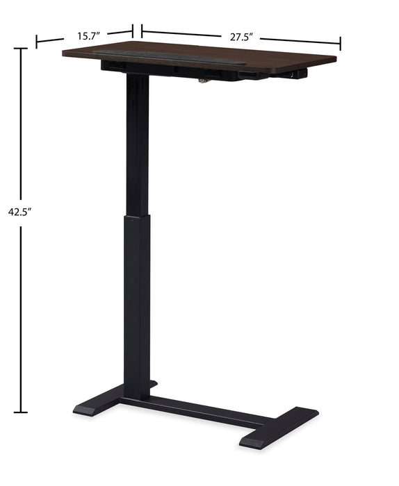 Aaron 26.77\" Portable Lift-Top Office Desk with Adjustable Height - Walnut