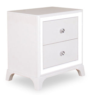 Halo Bedside 2-Drawer Nightstand with LED Light, 21