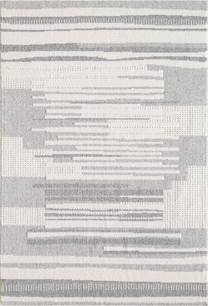 Rhodes Checkered Grey Area Rug - 5'3
