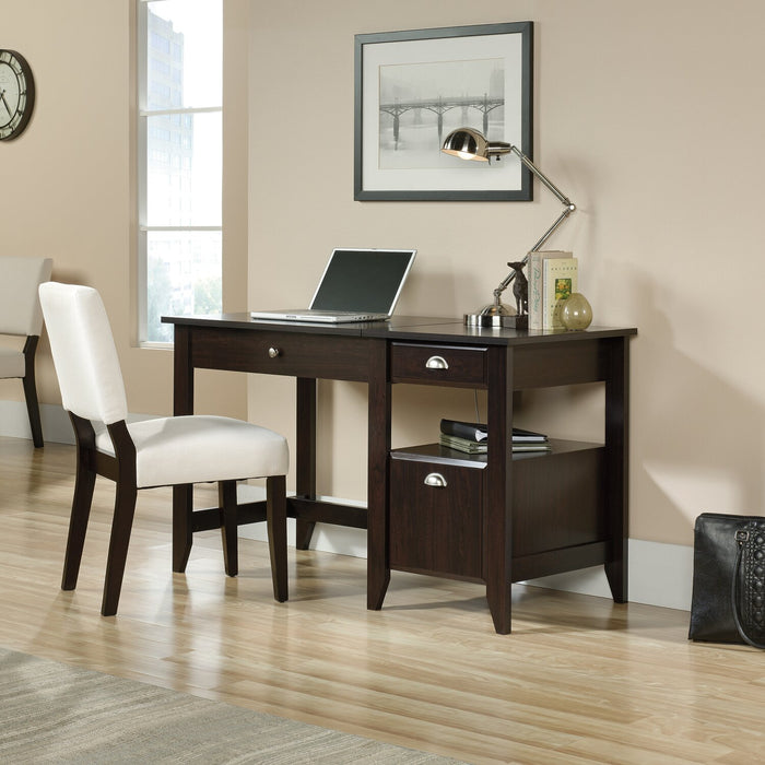 Murray 53” Traditional Lift Top Office Desk with Storage - Dark Brown