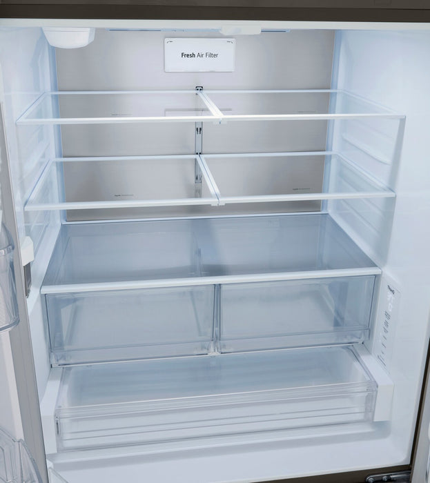 LG 36\" 27 Cu. Ft. Counter-Depth French Door Refrigerator - PrintProof™ Black Stainless Steel - LRFLC2706D