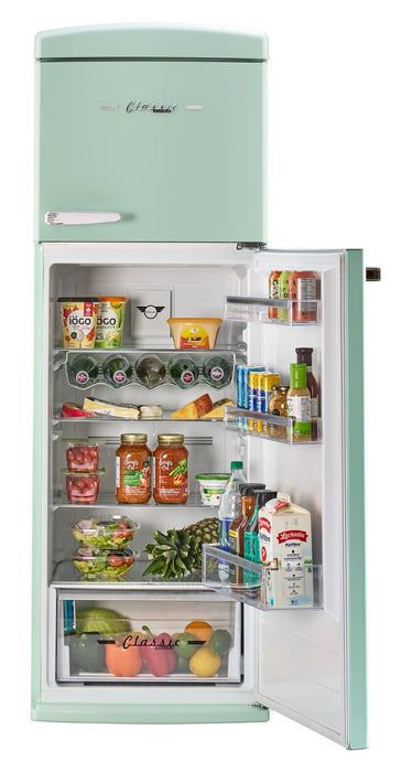 Unique Classic Retro 24\" 11 Cu Ft. Top Freezer Refrigerator – Summer Mint Green - UNQ-310L LG TM