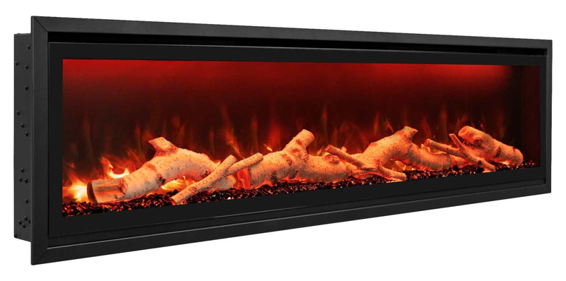 Ceres 55\" Pro Series Black Diamond Electric Fireplace – Black 
