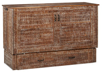 Parker Cabinet Bed, Weathered Brown - Queen Size 