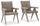 ["Muskoka Outdoor Patio Set of 2 Chairs - Resin Wicker, UV & Weather Resistant - Beige"]