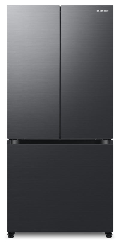 Samsung 33" 17.5 Cu. Ft. Counter-Depth French-Door Refrigerator - Black Caviar Matt - RF18A5101MT/AA | Réfrigérateur Samsung de 17,5 pi³ et de 33 po à portes françaises de profondeur Comptoir - noir caviar matté - RF18A5101MT/AA