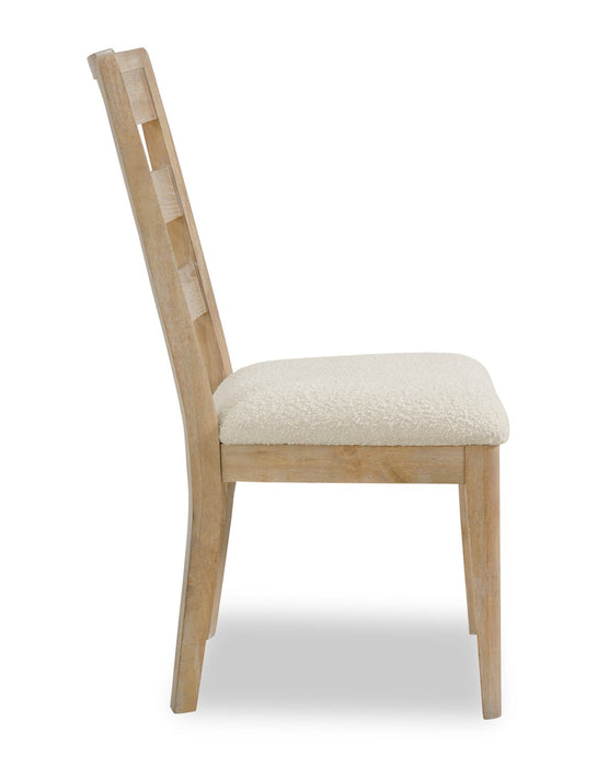 Aspen 7pc Dining Package with 80-104\" Extension Table & 6 Chairs, Fabric - Natural