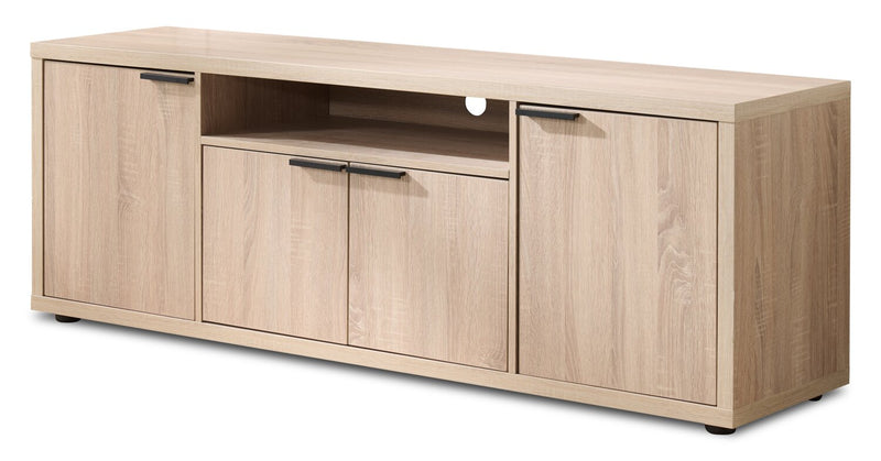 Noren 63\" TV Stand with Storage for TVs up to 70\"- Light Oak