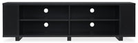 Duke 62” TV Stand with Shelves and Cable Management for TVs up to 70” - Black 
