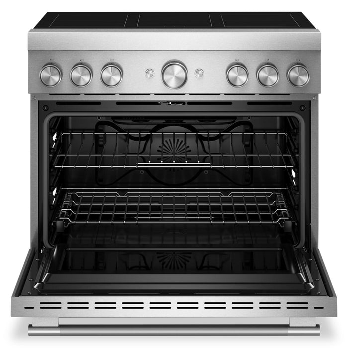 KitchenAid 36\" 5.1 Cu. Ft. Freestanding Induction Range with No Preheat Air Fry – Stainless Steel - KFIS936SSS