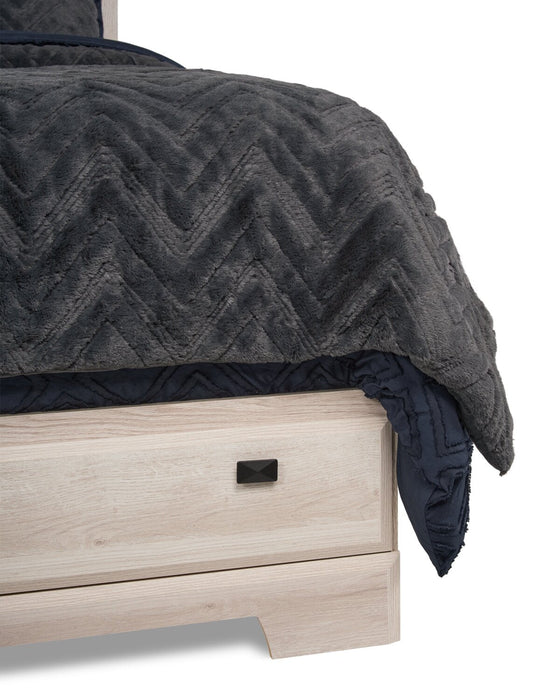 Yorkdale 6pc Bedroom Set with 6-Drawer Storage Bed, Dresser, Mirror & Nightstand, White - Full Size