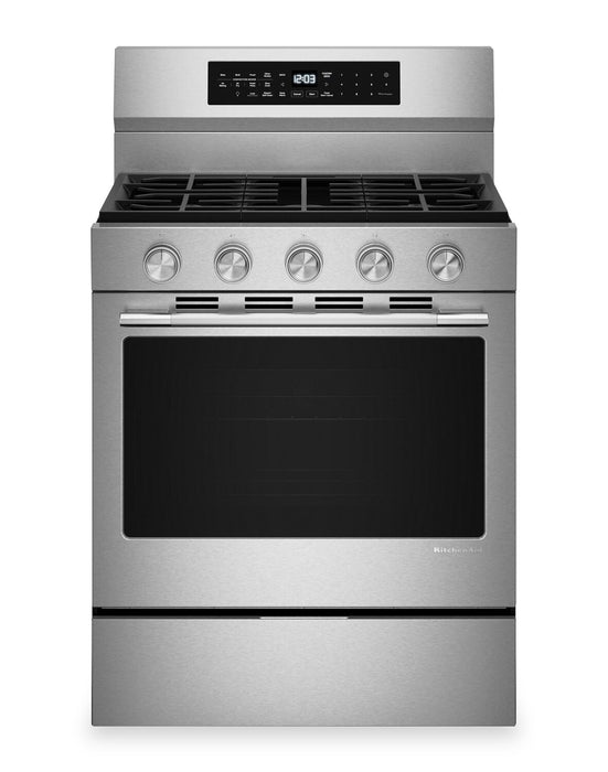 KitchenAid 30\" 5.0 Cu. Ft. Smart Gas Range with Convection Modes - Fingerprint Resistant Stainless Steel - KFGS530SPS