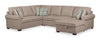 Scott Living Haven 4-Piece Right-Facing Chenille Fabric Sleeper Sectional with Storage Chaise - Taupe