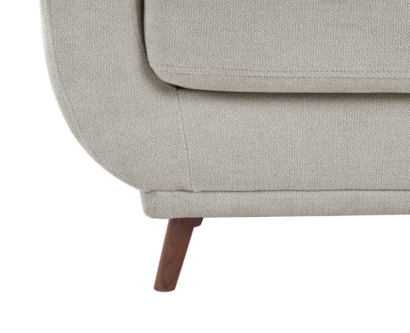 Cosmo 34\" Fabric Chair with Tufted Back Cushion - Grey