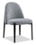 ["Kort & Co. Capri Dining Chair with Linen-Look Fabric, Metal - Grey"]