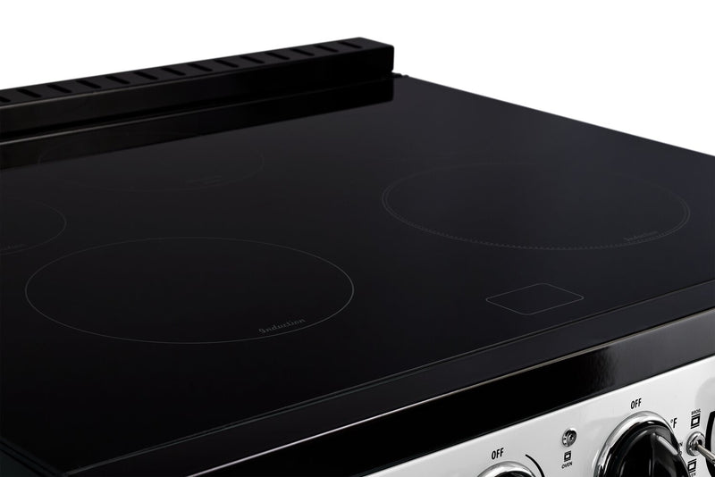 Classic Retro by Unique 30\" 3.9 Cu. Ft. Induction Range - Marshmallow White - UNQ-30CR IC W 