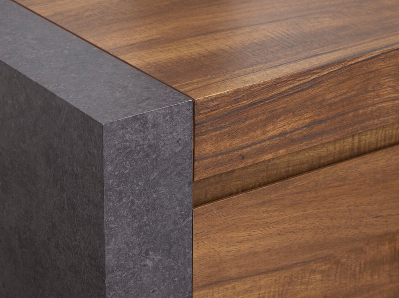 Scott Living Dante Bedroom Chest of Drawers, 5-Drawer, 36\"W x 52.4\"H - Brown