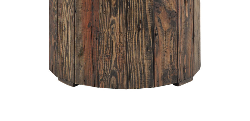 Martel 34\" Rustic Round End Table - Rustic Pine