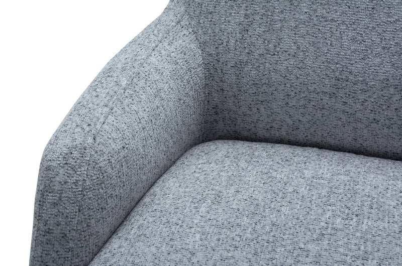 Monroe 29\" Fabric Accent Chair with Metal Legs - Grey