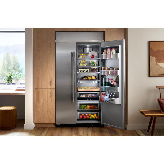 Kitchenaid 42\" 25.5 Cu. Ft. Built-In Side-by-Side Refrigerator – Stainless Steel - KBSN742SPS