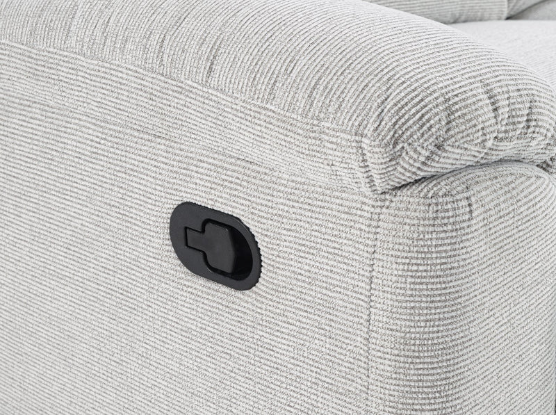 Spencer 80.9\" Chenille Fabric Manual Reclining Sofa - Grey