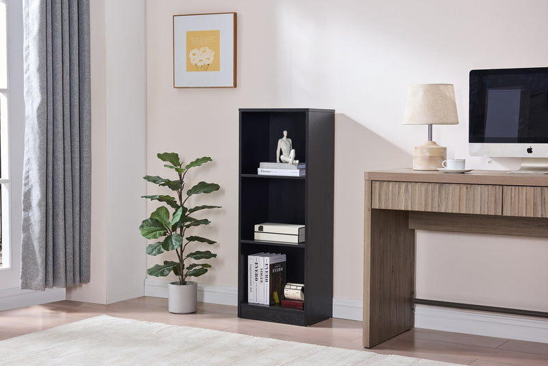 William 15.75\" 2-Shelf Bookcase - Black
