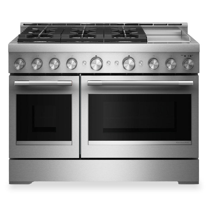 KitchenAid 6.3 Cu. Ft. 6 Burner Commercial-Style Gas Range – Stainless Steel - KFGD948SSS