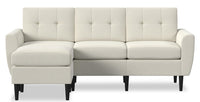 BLOK Modular Flared Arm Sofa Chaise - Ivory Boucle 