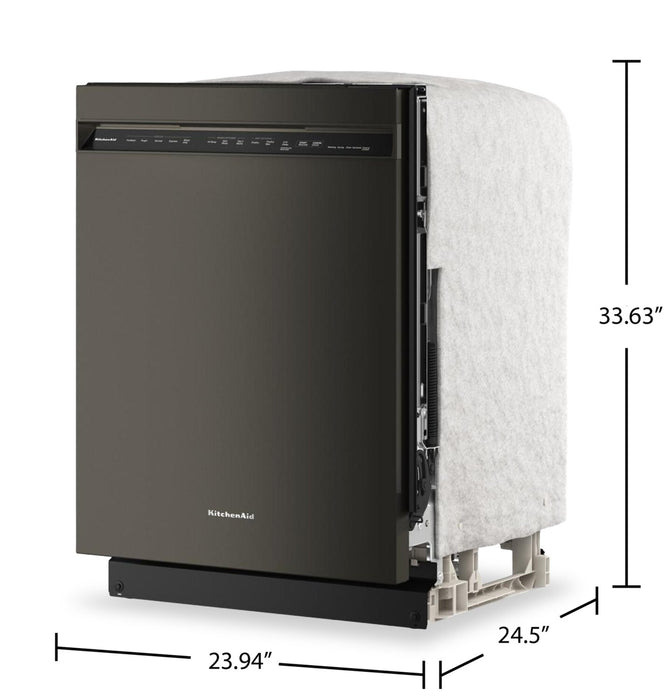 KitchenAid 24\" 41 dBA Dishwasher with Third Level Jet Rack – Black Ore - KDFS324SBE
