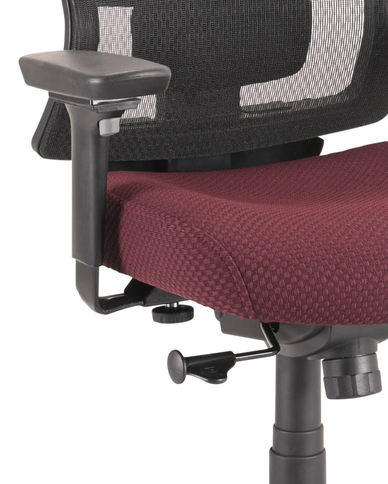 Tempur-Pedic Remy 26.8” Office Chair - Burgundy with Mesh Back