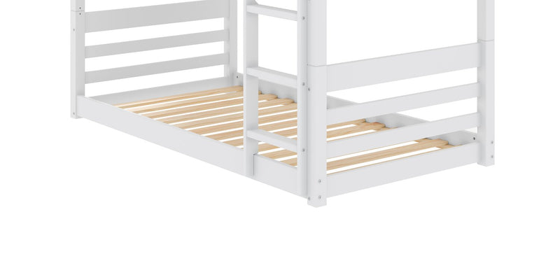 Gemma Twin Over Twin House Bunk Bed - White