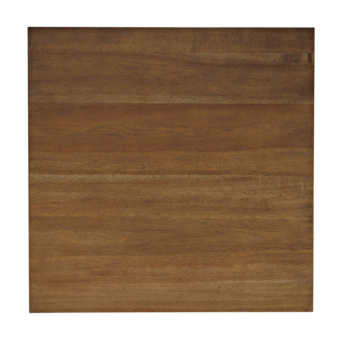 Nathan 24\" Rustic End Table with Storage and Shelf - Light Brown