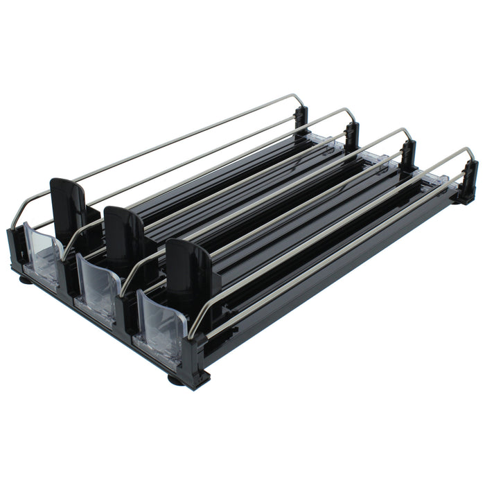 Zephyr 11.5\" Drink Caddy Beverage Centre  with 3 Rows - Black - PRDC-C03