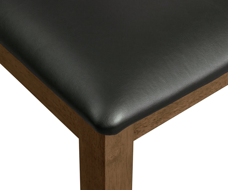 Talia Dining Chair with Vegan-Leather Fabric, Cross-Back - Grey/Brown