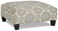 Tula Fabric Accent Ottoman - Twilight 