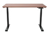 Tygerclaw Sit Stand Desk with USB Ports & Storage - Brown