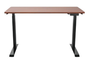 Tygerclaw Sit Stand Desk with USB Ports & Storage - Brown
