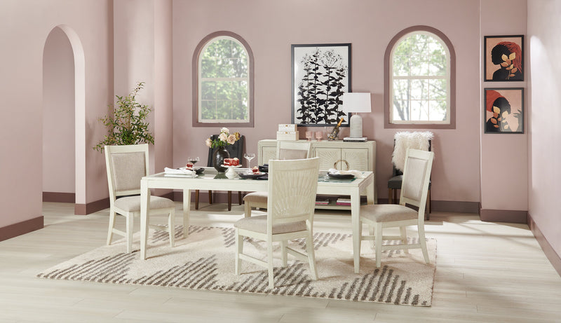 Vida 5pc Dining Set with Table & 4 Chairs, 78\"W - Sand
