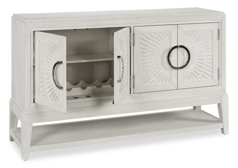 Vida Dining Server with Storage & Shelf, 61\"W - Sand