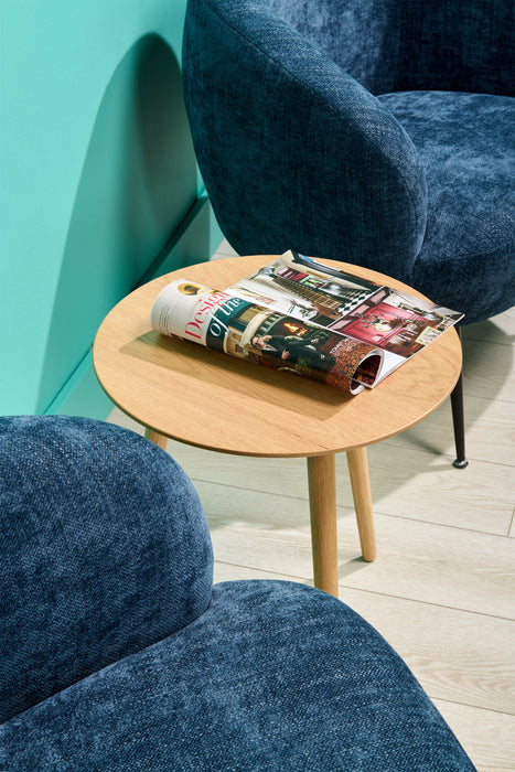 Viola 20\" Modern Round End Table – Natural Oak