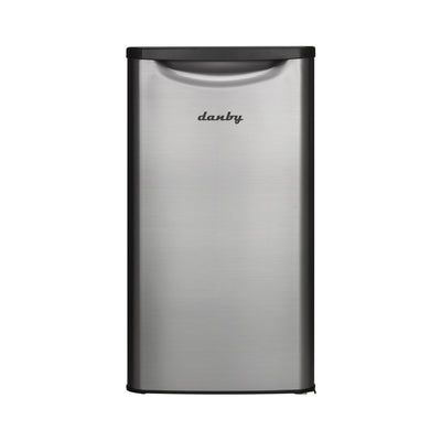Danby 17.68" 3.3 Cu. Ft. Compact Fridge - Stainless Steel Look - DAR033A6BSLDB | Réfrigérateur compact Danby de 3,3 pi3 et de 17,68 po - apparence acier inoxydable - DAR033A6BSLDB | DAR033AL