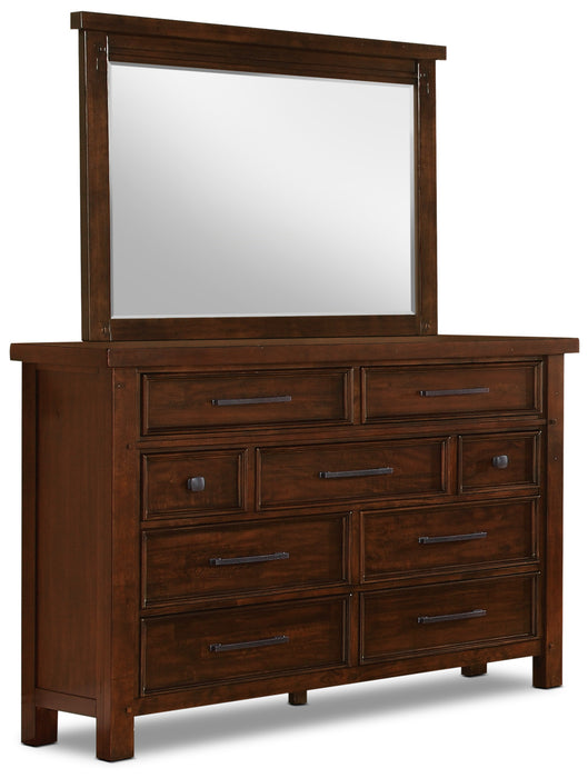 Sonoma 5pc Bedroom Set with Storage Bed, Dresser & Mirror, Mango Brown - Twin Size