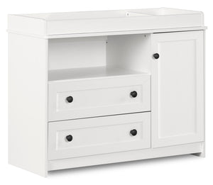 Zoe Baby Change Table with Storage Drawers - White