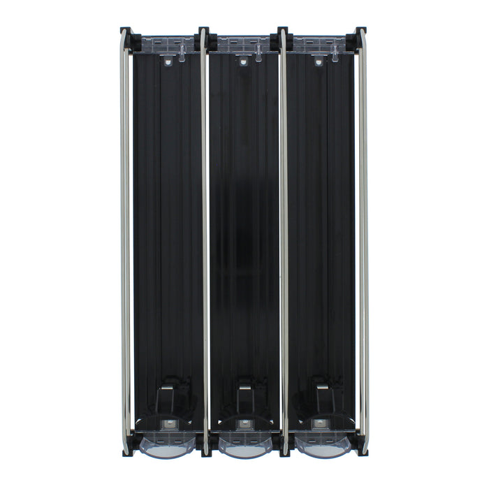 Zephyr 11.5\" Drink Caddy Beverage Centre  with 3 Rows - Black - PRDC-C03