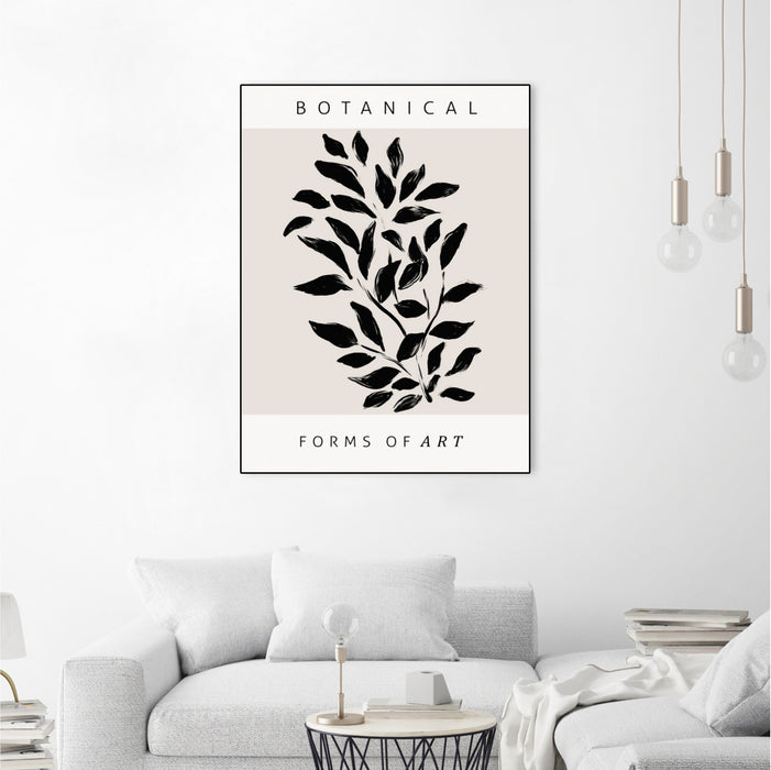\"Forms Of Art\" Canvas Framed Black 30x40 Wall Art