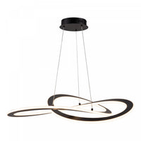 Wave Black Integrated LED Chandelier