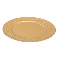 Charger Plate Holly berries Gold 13