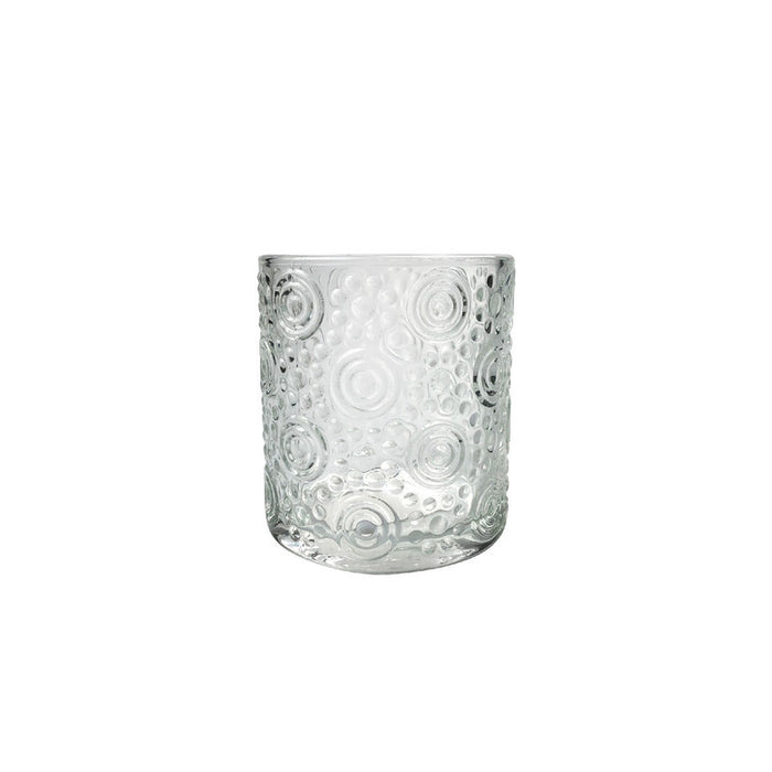 Round Glass Candle Holder Circles - Set of 4