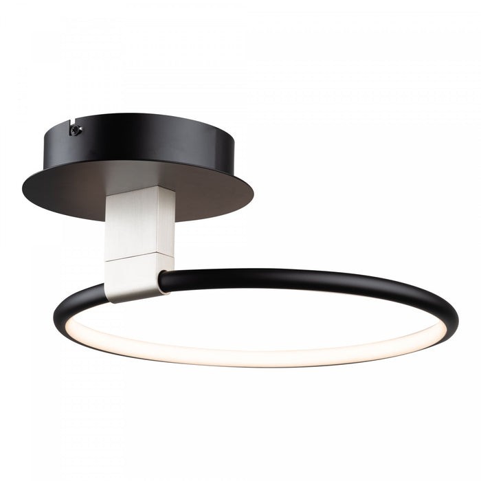 Halo Black Integrated LED Semi-Flush Mount